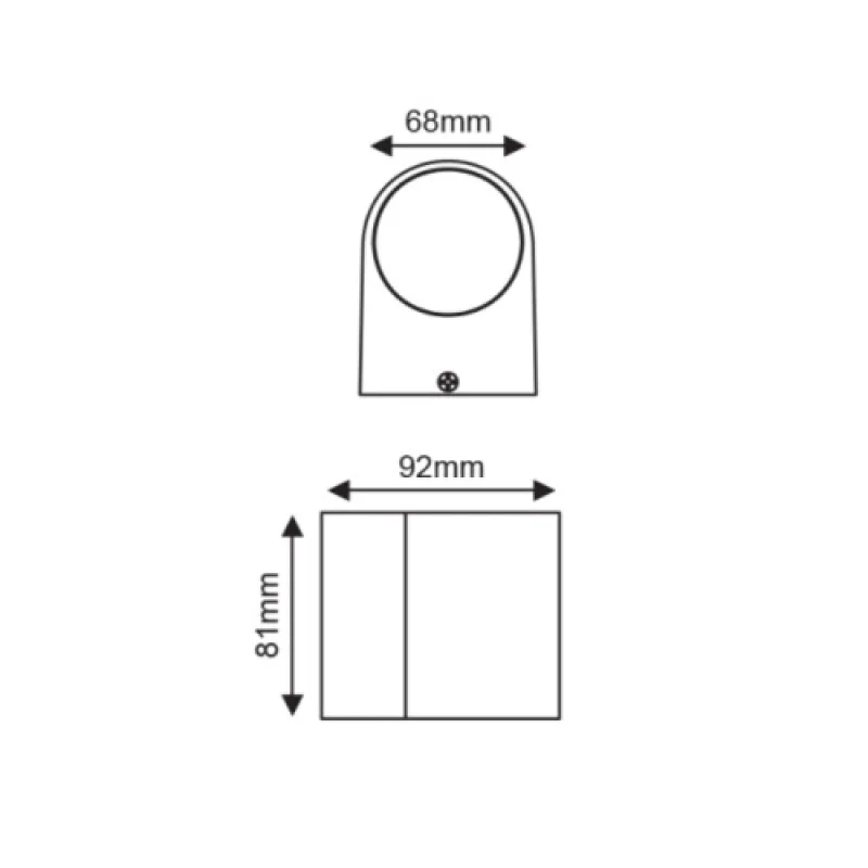 Dasa-gs LG2201GU10G – ACA Lighting фасаден аплик в антрацит, 1X10W