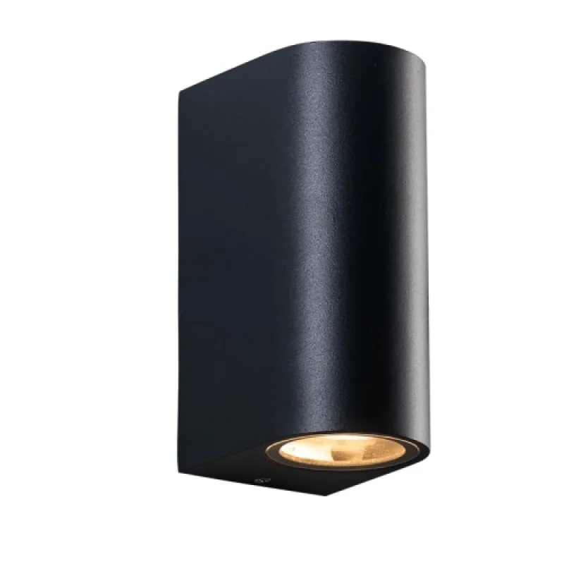 Outdoor Wall Lights Dasa-gs IP65 LG2202GU10B – ACA Lighting facade wall light in black, 2X10W