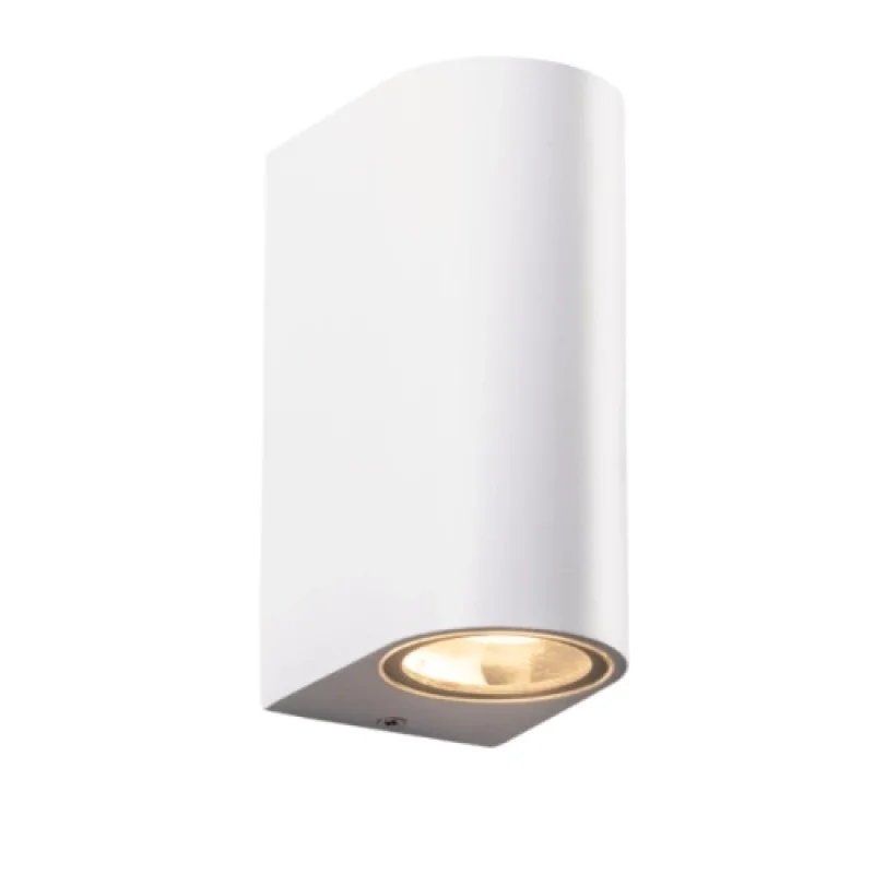 Outdoor Wall Lights Dasa-gs IP65 LG2202GU10W – ACA Lighting facade wall light in white, 2X10W
