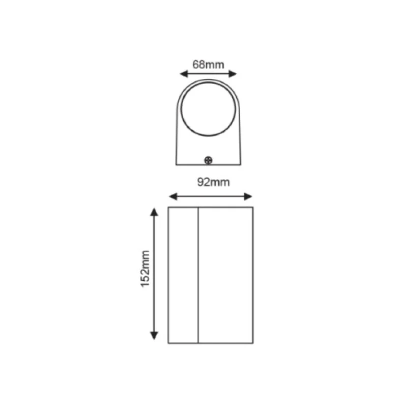 Dasa-gs IP65 LG2202GU10W – ACA Lighting facade wall light in white, 2X10W