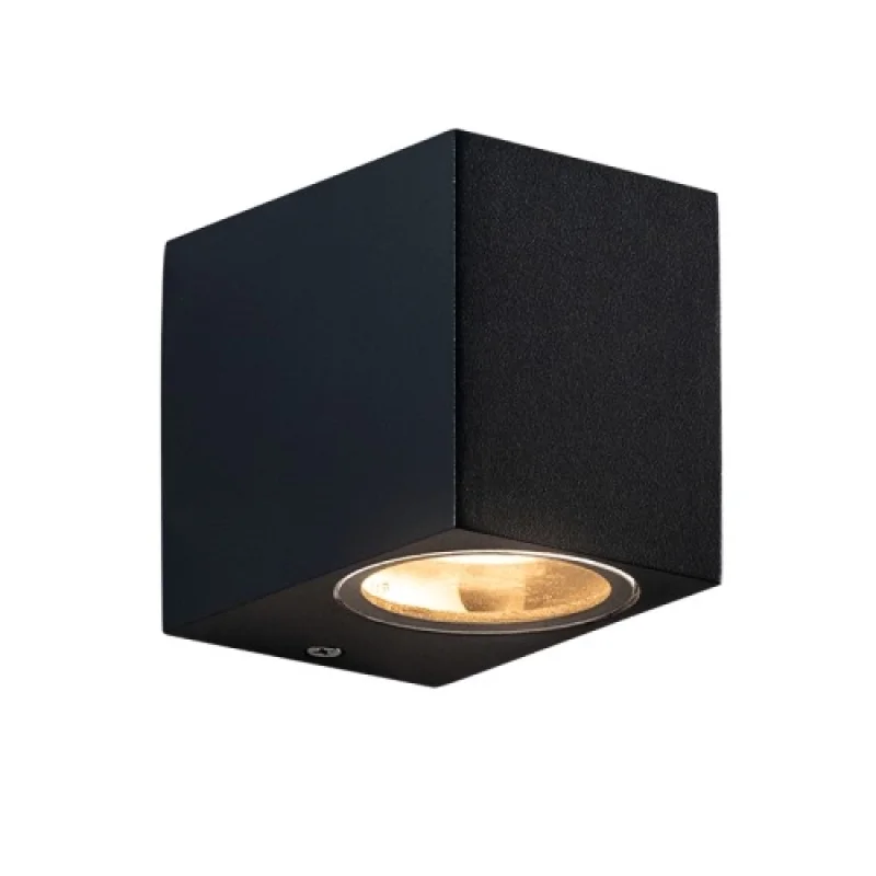 Външно стенно осветление Vita-gs IP65 LG2203GU10B – ACA Lighting фасаден аплик в черен, 1X10W