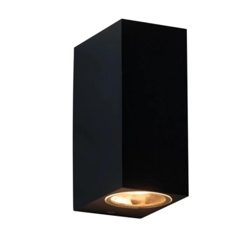 Outdoor Wall Lights Vita-gs IP65 LG2204GU10B – ACA Lighting facade wall light in black, 2X10W