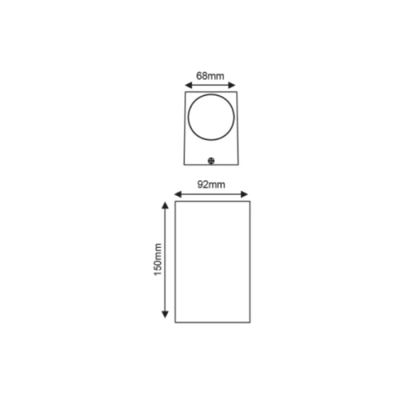 Vita-gs IP65 LG2204GU10G – ACA Lighting фасаден аплик в антрацит, 2X10W