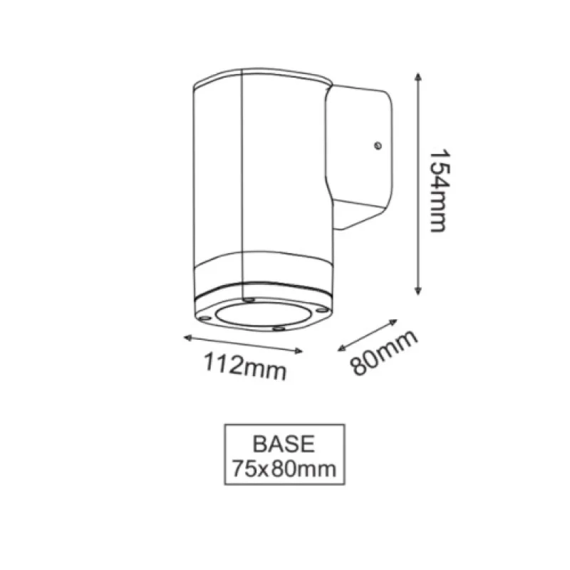 Elpis LG2881G – ACA Lighting фасаден аплик в антрацит, 1X35W