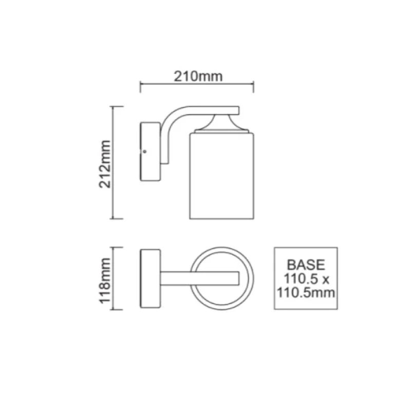 Dareia LG5771G – ACA Lighting фасаден аплик в антрацит, 1X60W