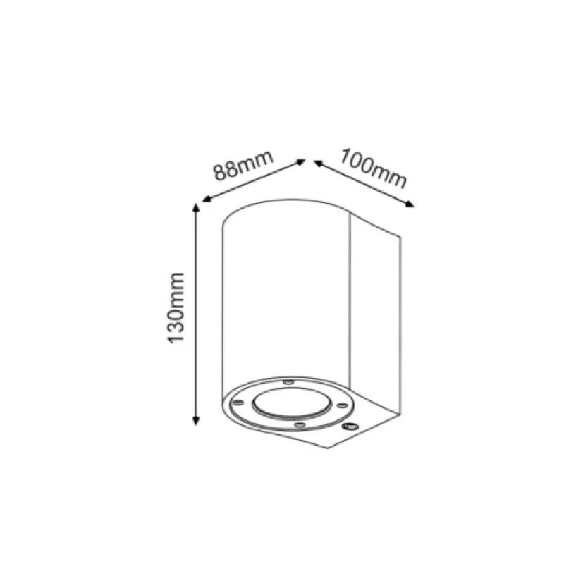 Arete MK0521RTC – ACA Lighting фасаден аплик в керемидено, 1X10W