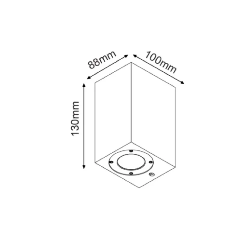 Agnes MK0531STC – ACA Lighting facade wall light in red, 1X10W