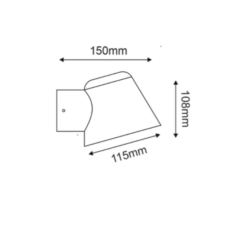 Vida VIDA1WBK – ACA Lighting facade wall light in black, 1X35W