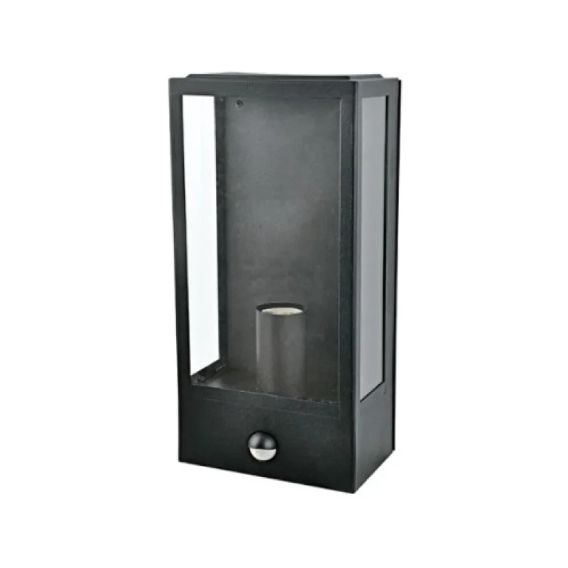 Outdoor Wall Lights ACA Lighting CELIA1WBKPIR – facade wall light with motion sensor in black, 1X60W