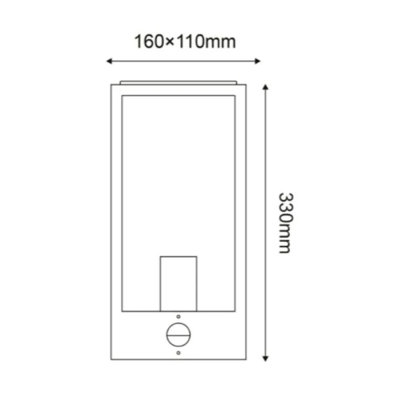 ACA Lighting CELIA1WWHPIR – фасаден аплик с датчик за движение в бял, 1X60W