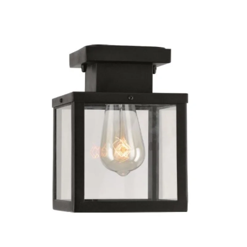 Външни таванни лампи (плафони) Celia CELIA1CBK – ACA Lighting фасаден плафон в черен, 1X60W