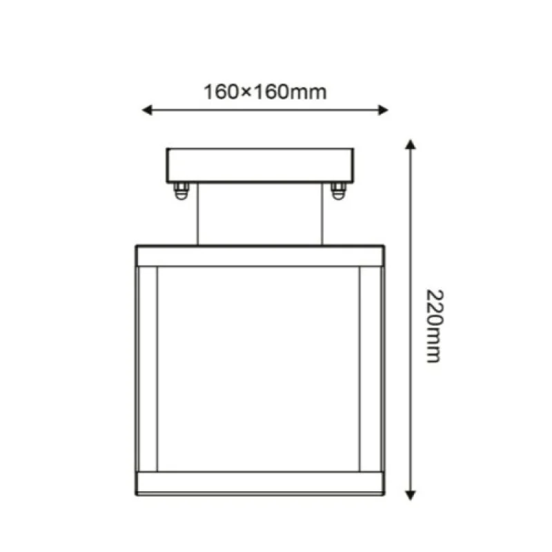 Celia CELIA1CBK – ACA Lighting фасаден плафон в черен, 1X60W