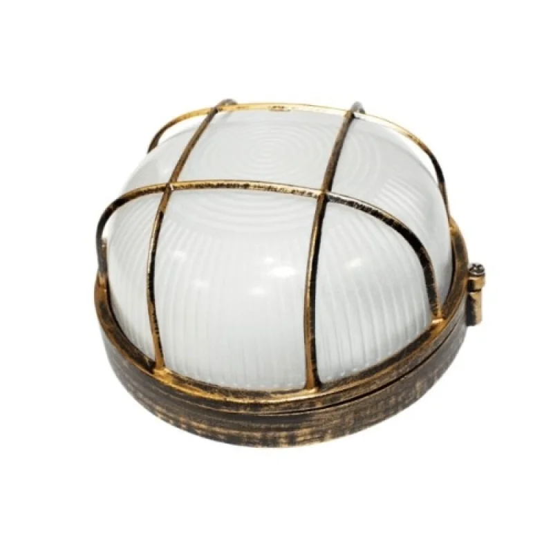 Outdoor Ceiling Lights Ip54 HI5011GB – ACA Lighting facade ceiling light in gold-black, 1X60W, IP54