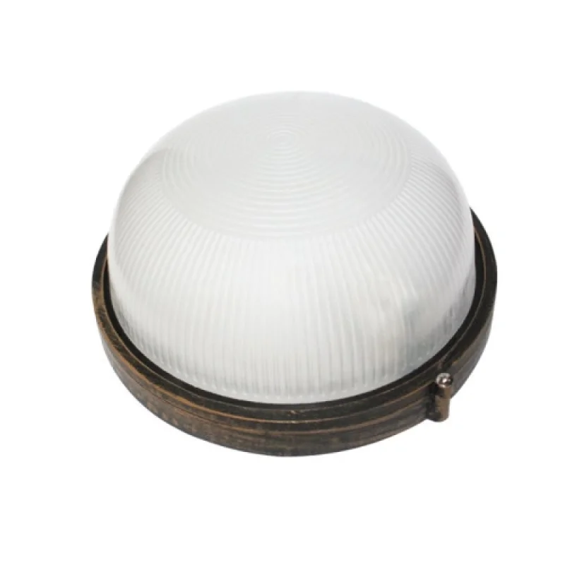 Външни таванни лампи (плафони) Ip54 HI5012R – ACA Lighting фасаден плафон в антично кафяв, 1X15W, IP54