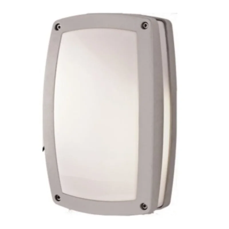 Външни таванни лампи (плафони) Cube GREY IP54 HI5612 – ACA Lighting фасаден плафон в сив, 2X15W, IP54