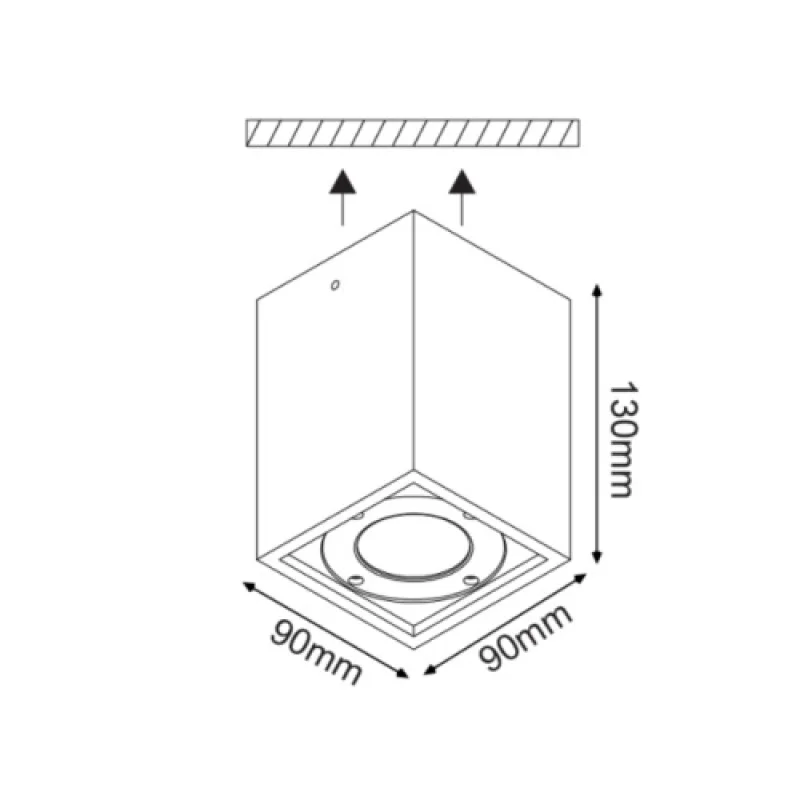 A MK163130SW – ACA Lighting фасадна луна за външен монтаж в бял, 1X10W