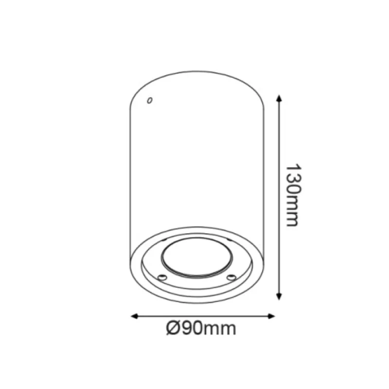 ACA Lighting MK163130RTC – facade downlight for outdoor mounting in terracotta, 1X10W