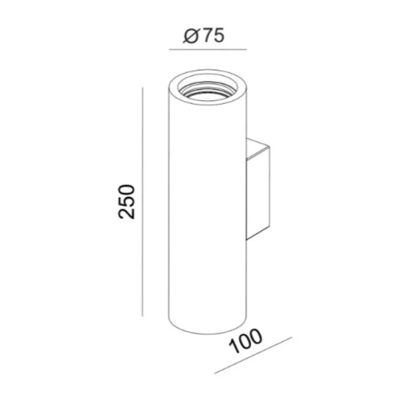Gypsum G85092W – ACA Lighting гипсов аплик в бял, 2X35W