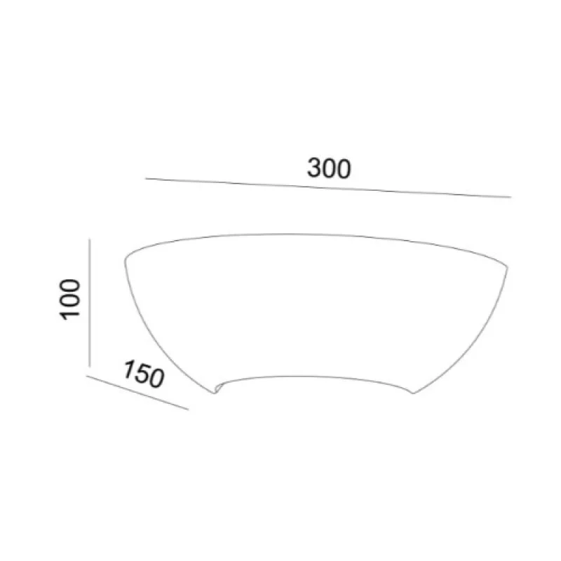 Gypsum G85151W – ACA Lighting гипсов аплик в бял, 1X60W