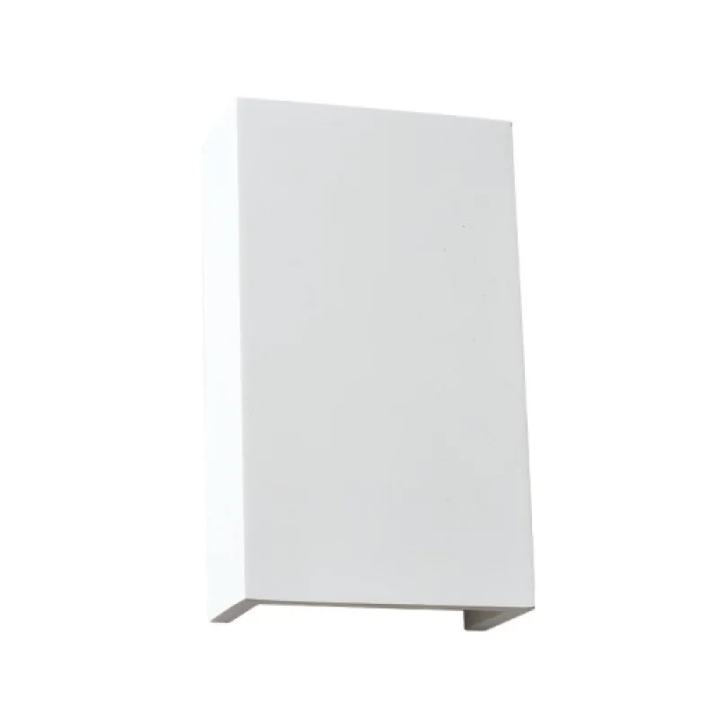 Wall Lights Gypsum G85271W – ACA Lighting plaster wall light in white, 1X40W