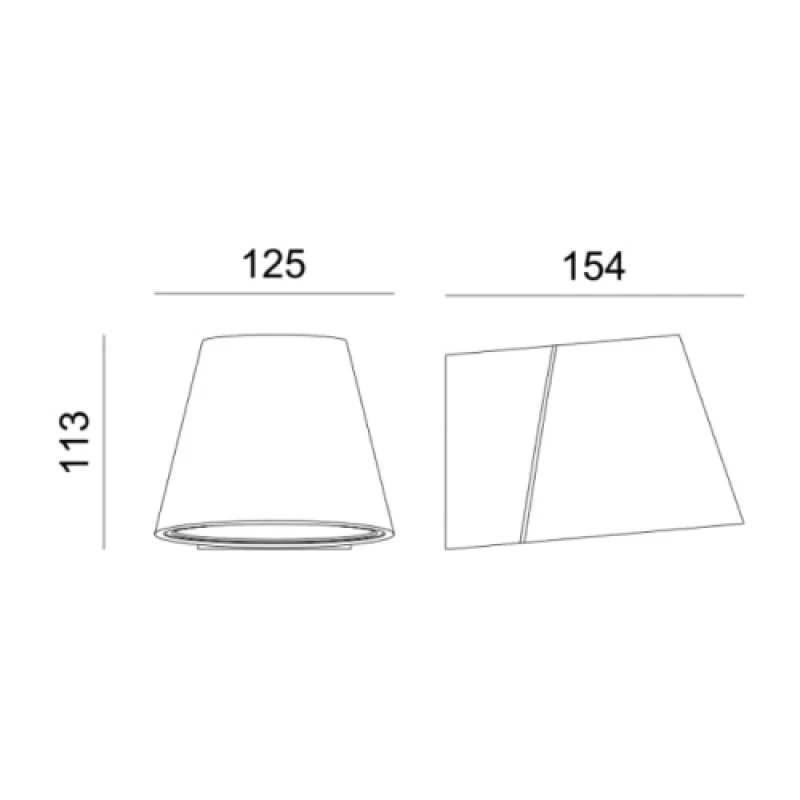Gypsum G85441W – ACA Lighting plaster wall light in white, 1X40W