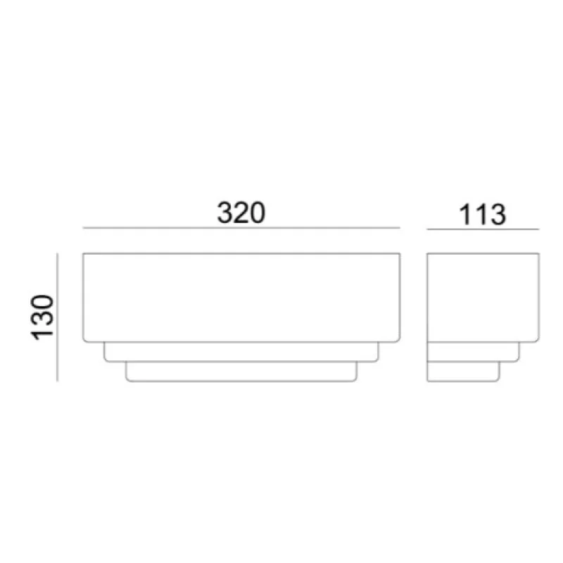 Gypsum G85541W – ACA Lighting гипсов аплик в бял, 1X60W