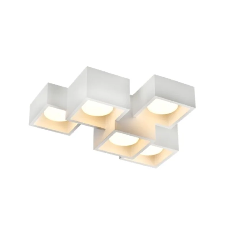 Gypsu G96025 – ACA Lighting plaster downlight for outdoor mounting in white, 5X10W