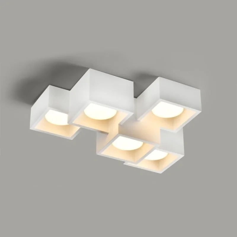 Outdoor Downlights Gypsu G96025 – ACA Lighting plaster downlight for outdoor mounting in white, 5X10W