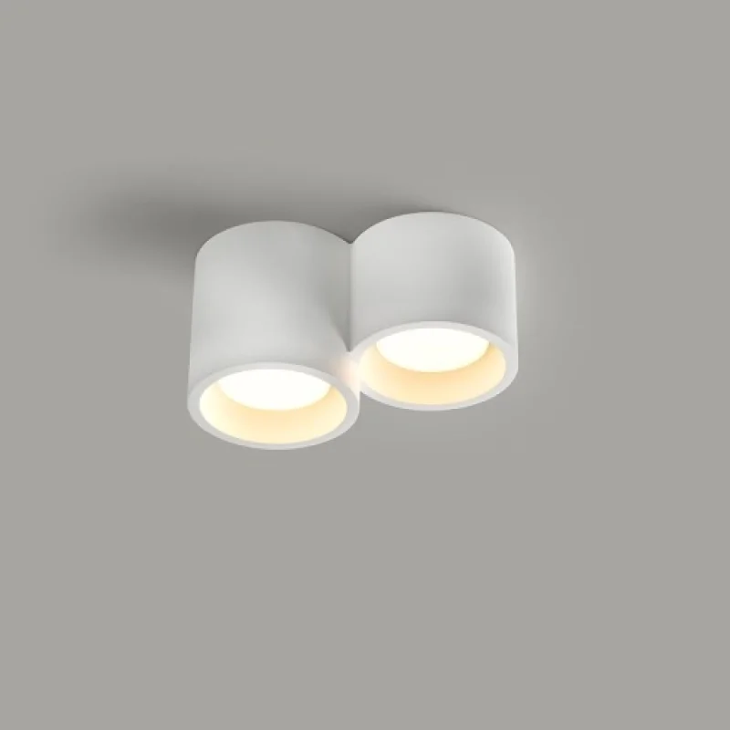 Outdoor Downlights Gypsu G96012 – ACA Lighting plaster downlight for outdoor mounting in white, 2X10W