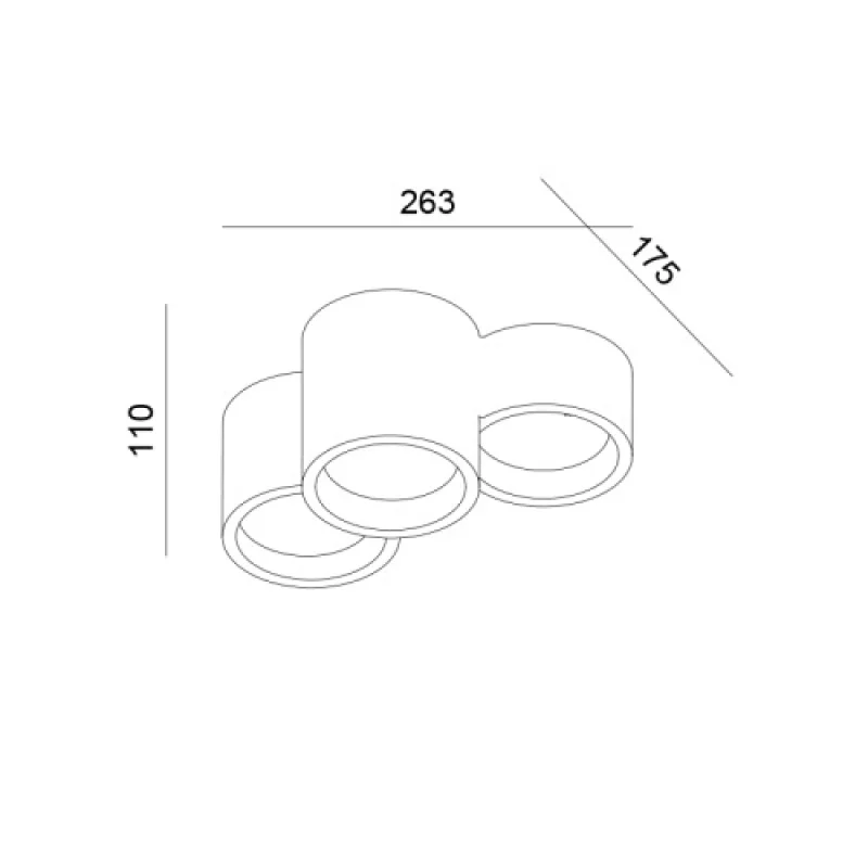 Gypsu G96013 – ACA Lighting plaster downlight for outdoor mounting in white, 3X10W