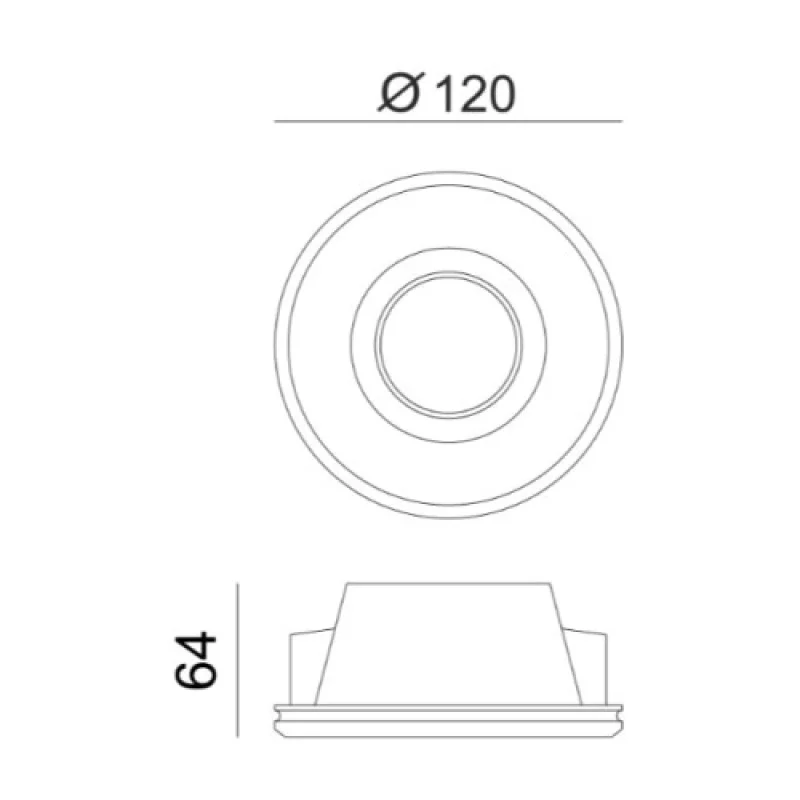 Gypsum G90021C – ACA Lighting гипсова луна за вграждане в бял, 1X35W