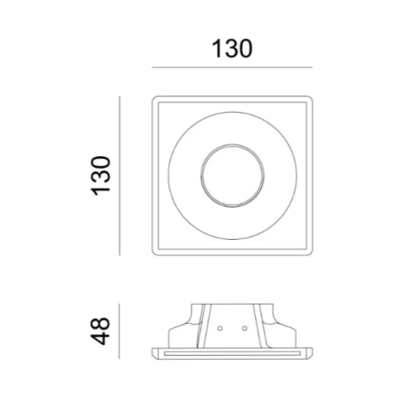 Remy GYP G90031C – ACA Lighting plaster downlight for recessed mounting in white, 1X35W
