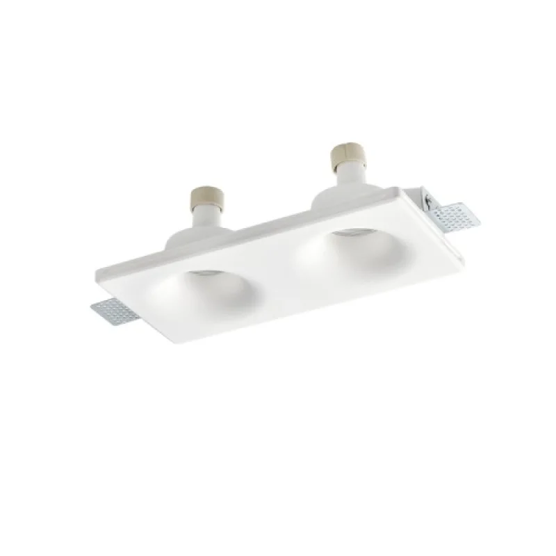 Луни за вграждане Remi GYP G90032D – ACA Lighting гипсова луна за вграждане в бял, 2X10W