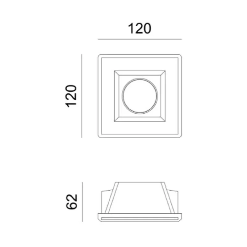 Gypsum G90011C – ACA Lighting гипсова луна за вграждане в бял, 1X35W