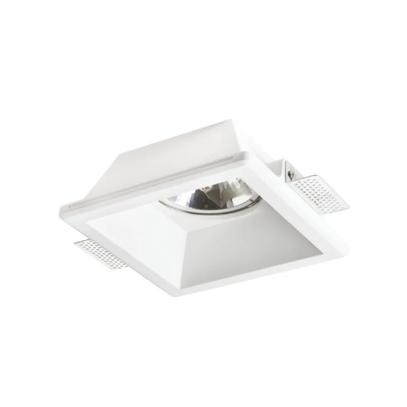 Луни за вграждане Gypsum G90161C – ACA Lighting гипсова луна за вграждане в бял, 1X15W