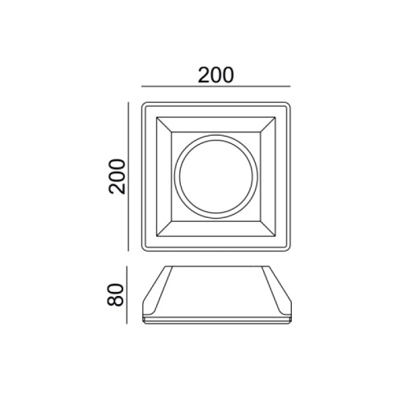 Gypsum G90161C – ACA Lighting гипсова луна за вграждане в бял, 1X15W
