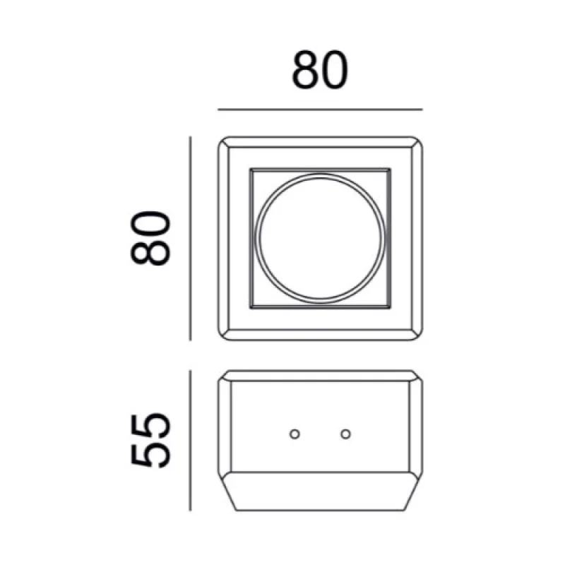 Gypsum G90281C – ACA Lighting plaster downlight for recessed mounting in white, 1X35W