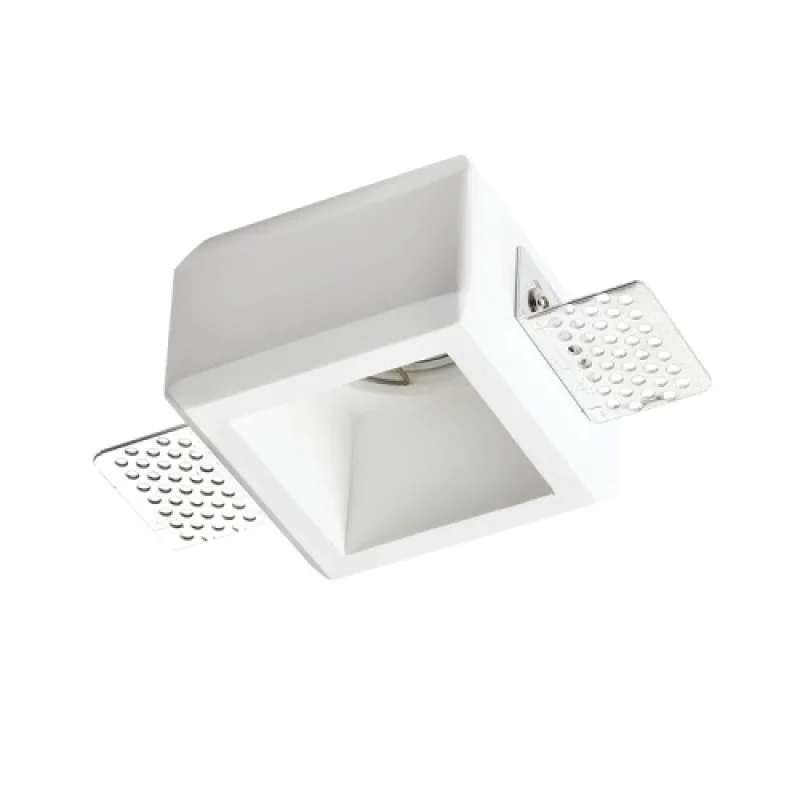 Recessed Downlights Gypsum G90281C – ACA Lighting plaster downlight for recessed mounting in white, 1X35W