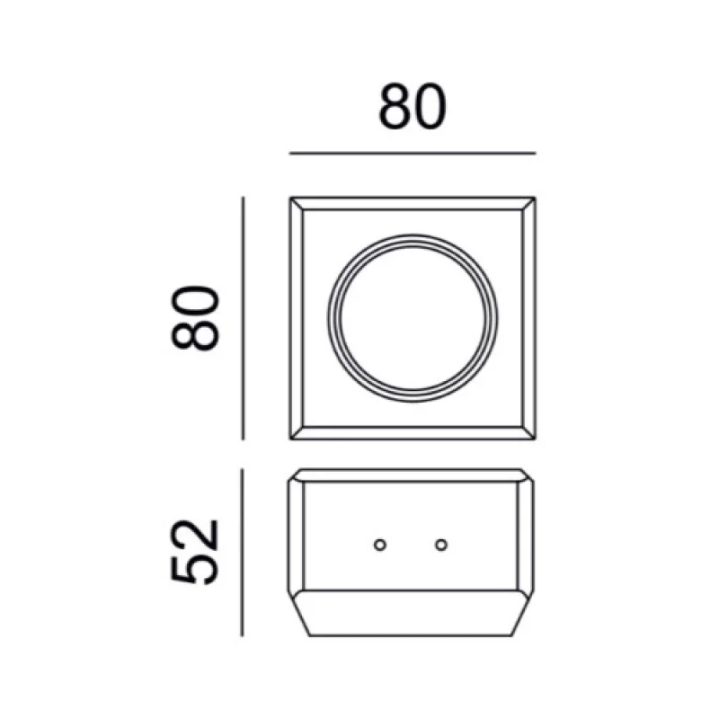 Gypsum G90271C – ACA Lighting plaster downlight for recessed mounting in white, 1X35W