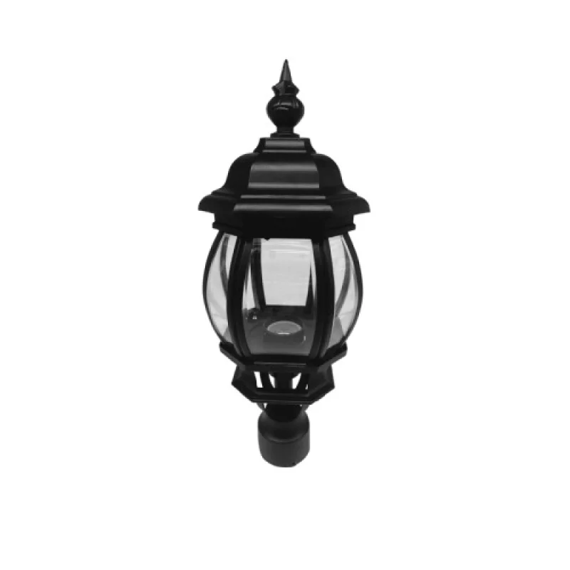 Външни стоящи лампи Garden HI6180BMS – ACA Lighting глава за градински стълб в черен, 1x20W