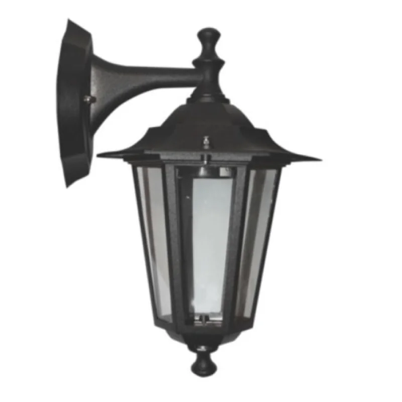 Външно стенно осветление Hexagon WALL GAR HI6022BMS – ACA Lighting градински аплик в черен, 1x15W