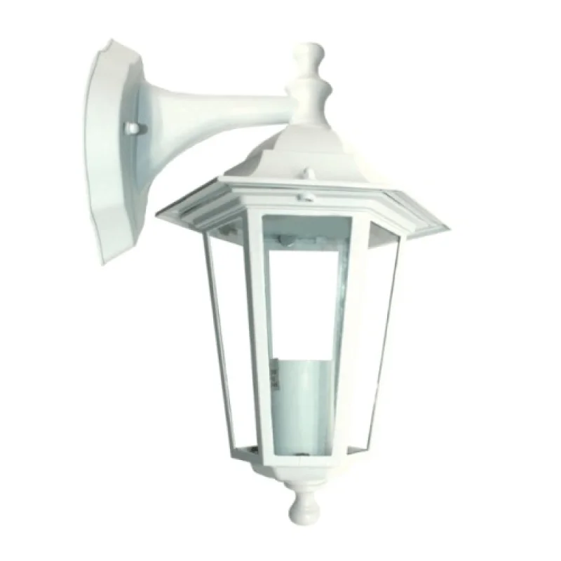 Външно стенно осветление Hexagon WALL GAR HI6022WMS – ACA Lighting градински аплик в бял, 1x15W