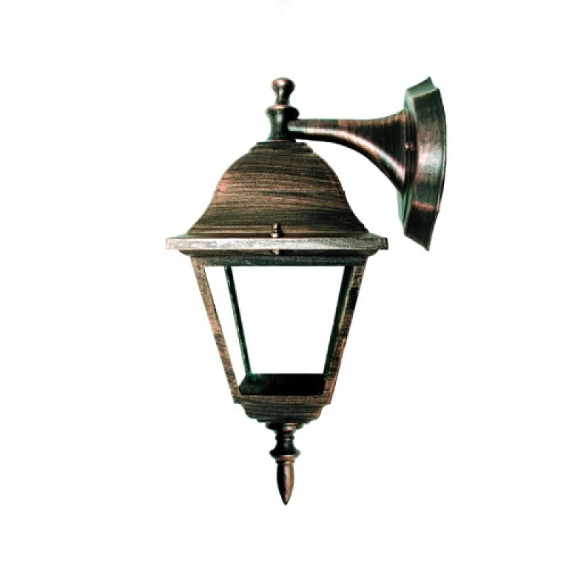 Външно стенно осветление Square WALL GARDEN HI6042R – ACA Lighting градински аплик в антично кафяв, 1x40W