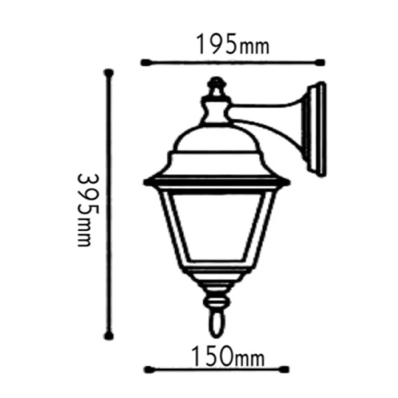 Square WALL GARDEN HI6042R – ACA Lighting градински аплик в антично кафяв, 1x40W