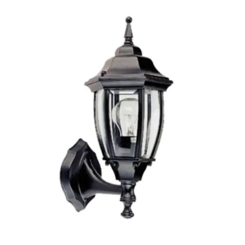 Outdoor Wall Lights Hexagon WALL GAR HI6171BMS – ACA Lighting garden wall light in black, 1x40W