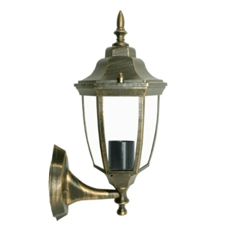 Outdoor Wall Lights Hexagon WALL GARD HI6171GB – ACA Lighting garden wall light in antique brass, 1x40W