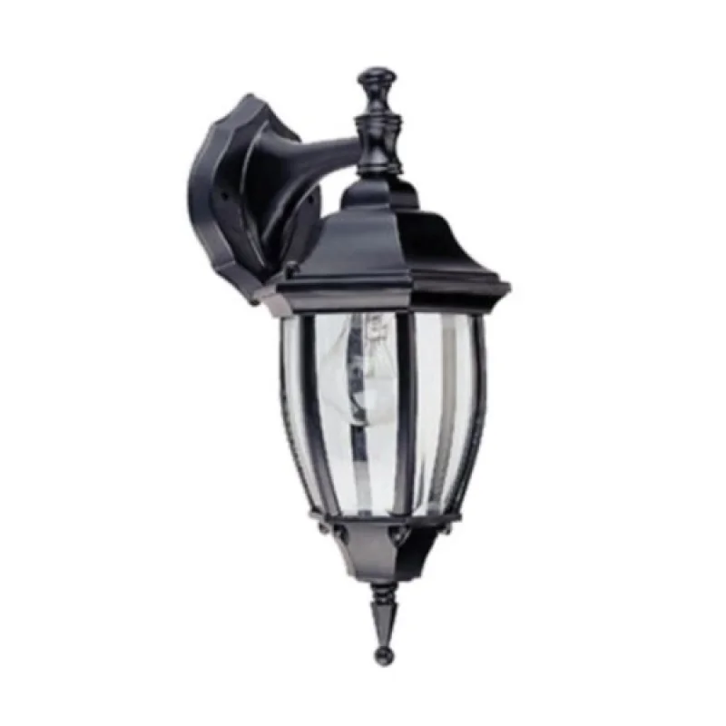 Външно стенно осветление Hexagon WALL GAR HI6172BMS – ACA Lighting градински аплик в черен, 1x40W