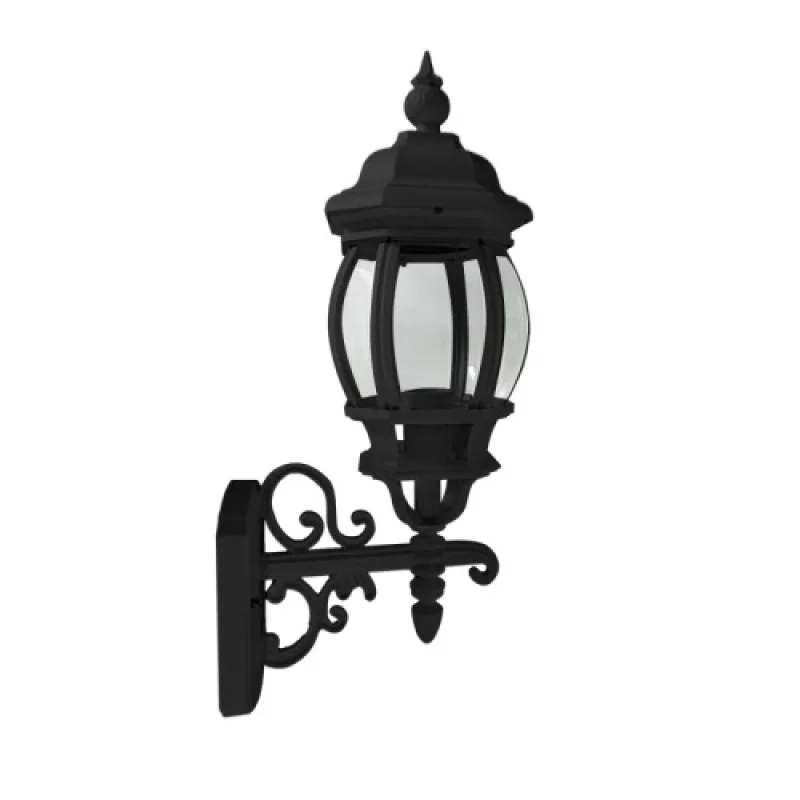 Външно стенно осветление Wall GARDEN LAMP HI6189BMS – ACA Lighting градински аплик в черен, 1x20W