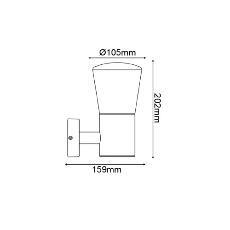 Cyclea LG5951G – ACA Lighting градински аплик в антрацит, 1X15W