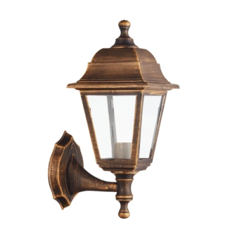 Outdoor Wall Lights Square WALL GARDEN PLGP1R – ACA Lighting garden wall light in antique brown, 1x40W
